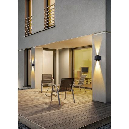 Lámpara de pared solar LED con sensor LED/2W/5V IP54 1300 mAh
