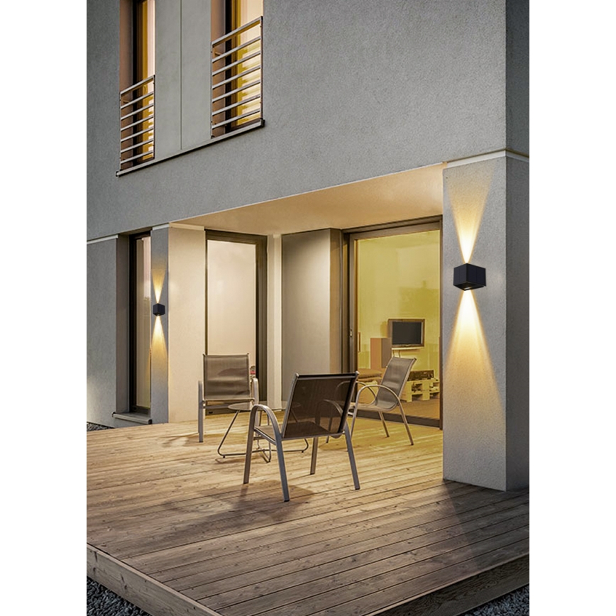 Lámpara de pared solar LED con sensor LED/2W/5V IP54 1300 mAh