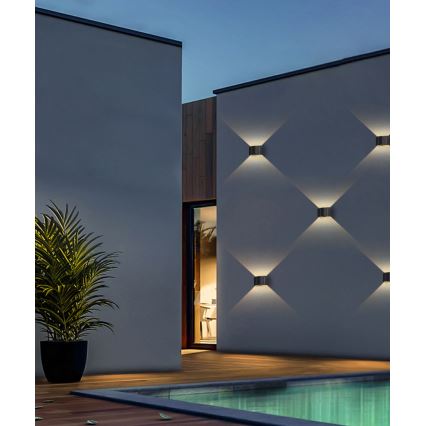 Lámpara de pared solar LED con sensor LED/2W/5V IP54 1300 mAh