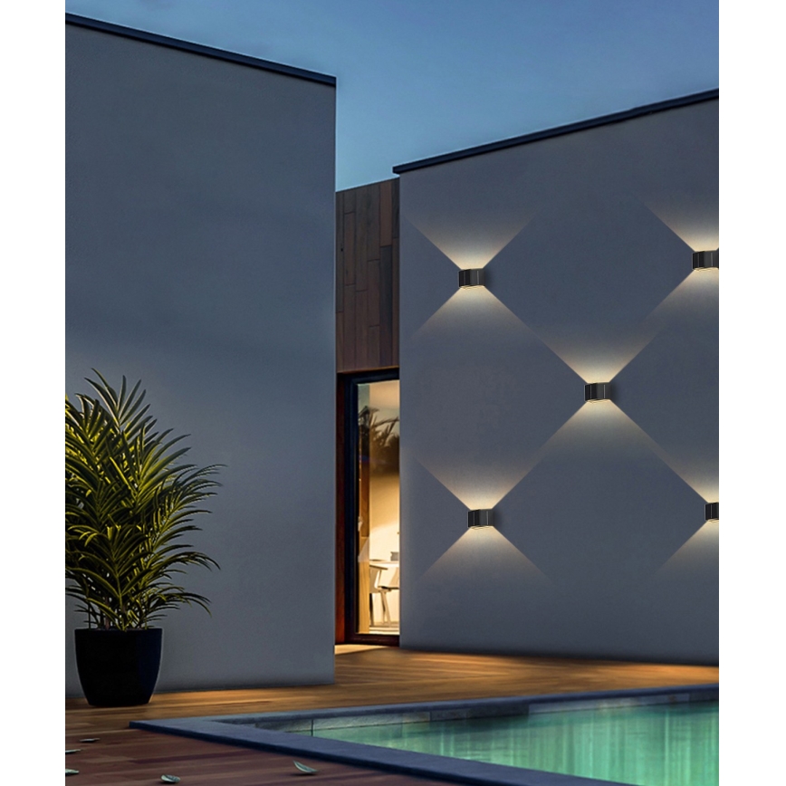 Lámpara de pared solar LED con sensor LED/2W/5V IP54 1300 mAh