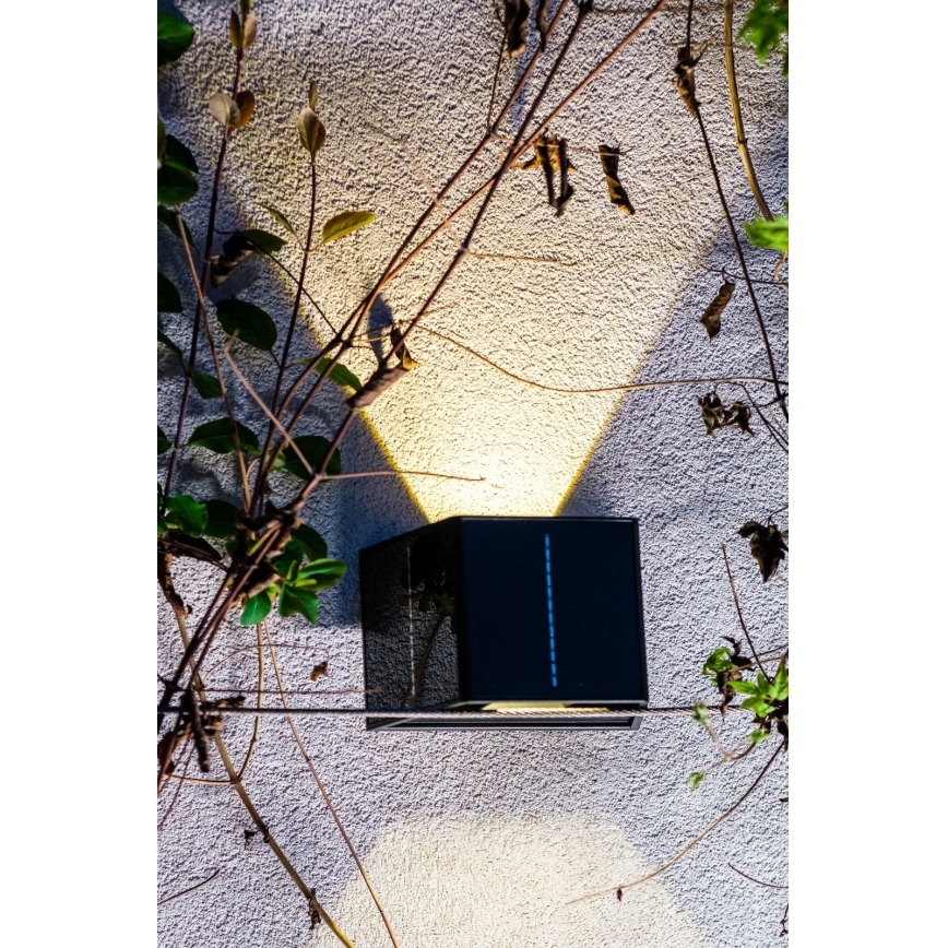 Lámpara de pared solar LED con sensor LED/2W/5V IP54 1300 mAh