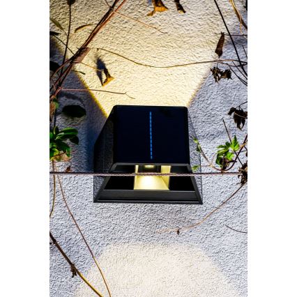 Lámpara de pared solar LED con sensor LED/2W/5V IP54 1300 mAh