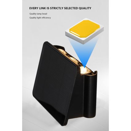 Aplique LED solar con sensor LED/2W/5V IP54 1300 mAh