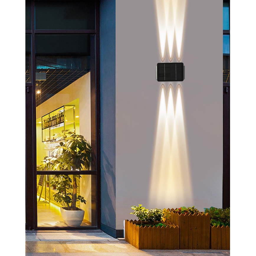 Aplique LED solar con sensor LED/2W/5V IP54 1300 mAh