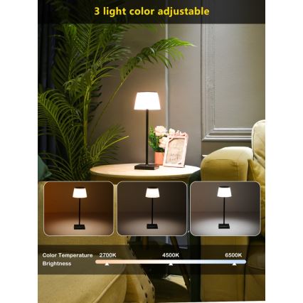 Lámpara solar LED de exterior regulable con sensor LED/4W/5V IP44 3600 mAh