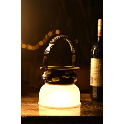 Lámpara solar portátil recargable LED RGB con cadena LED LED/10W/5V 3600 mAh IP65 3600 mAh