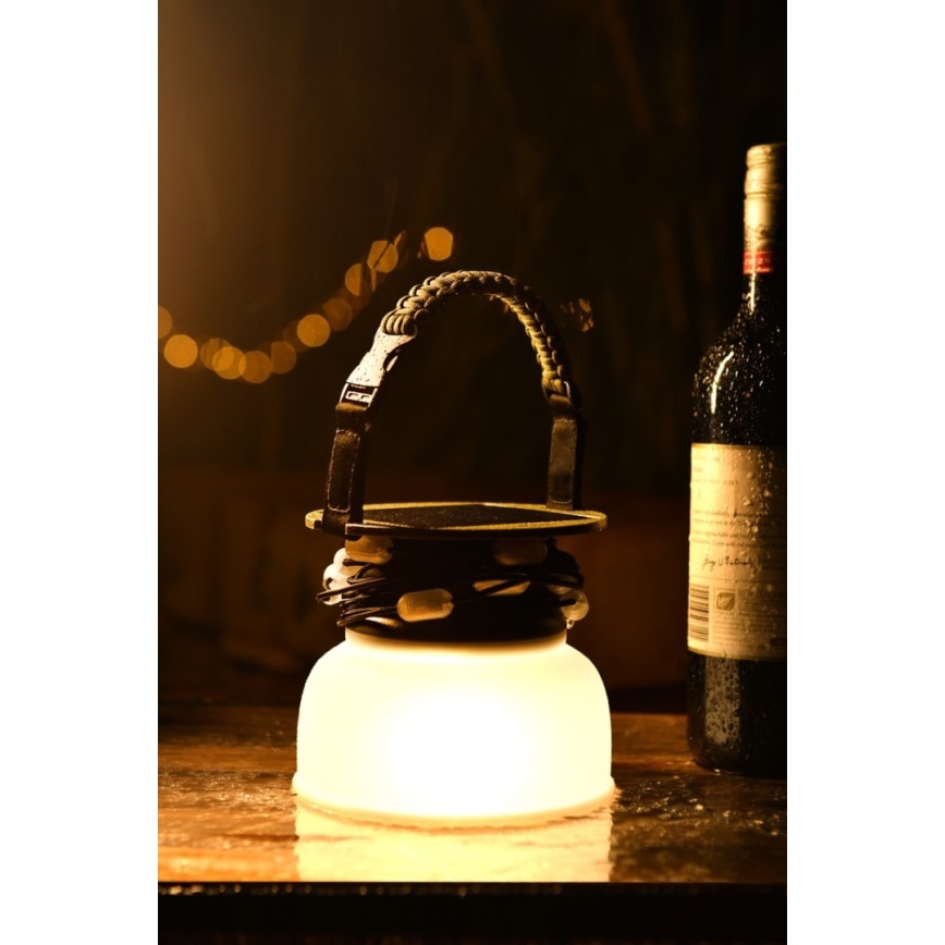 Lámpara solar portátil recargable LED RGB con cadena LED LED/10W/5V 3600 mAh IP65 3600 mAh