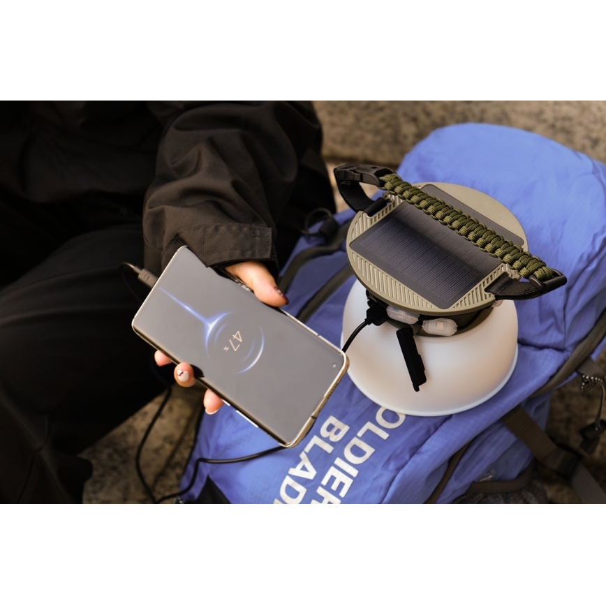 Lámpara solar portátil recargable LED RGB con cadena LED LED/10W/5V 3600 mAh IP65 3600 mAh