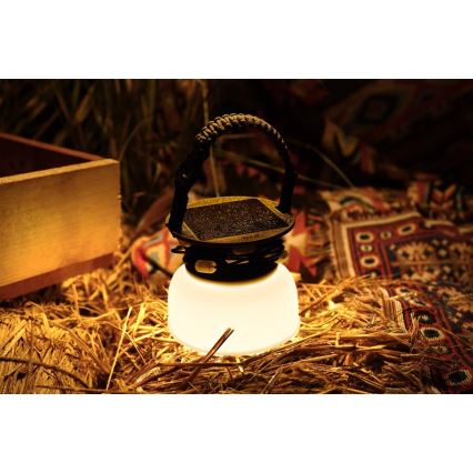 Lámpara solar portátil recargable LED RGB con cadena LED LED/10W/5V 3600 mAh IP65 3600 mAh