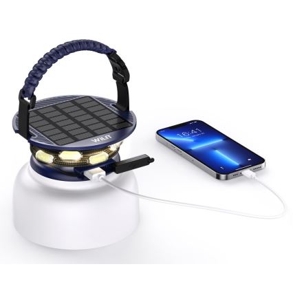 Lámpara solar portátil recargable LED RGB con cadena LED LED/10W/5V 3600 mAh IP65 3600 mAh
