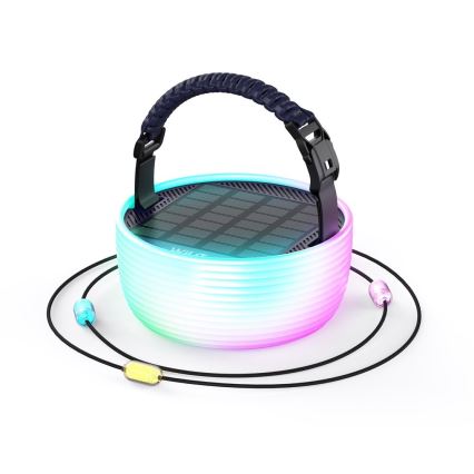Lámpara solar portátil recargable LED RGB con cadena LED LED/10W/5V 3600 mAh IP65 3600 mAh