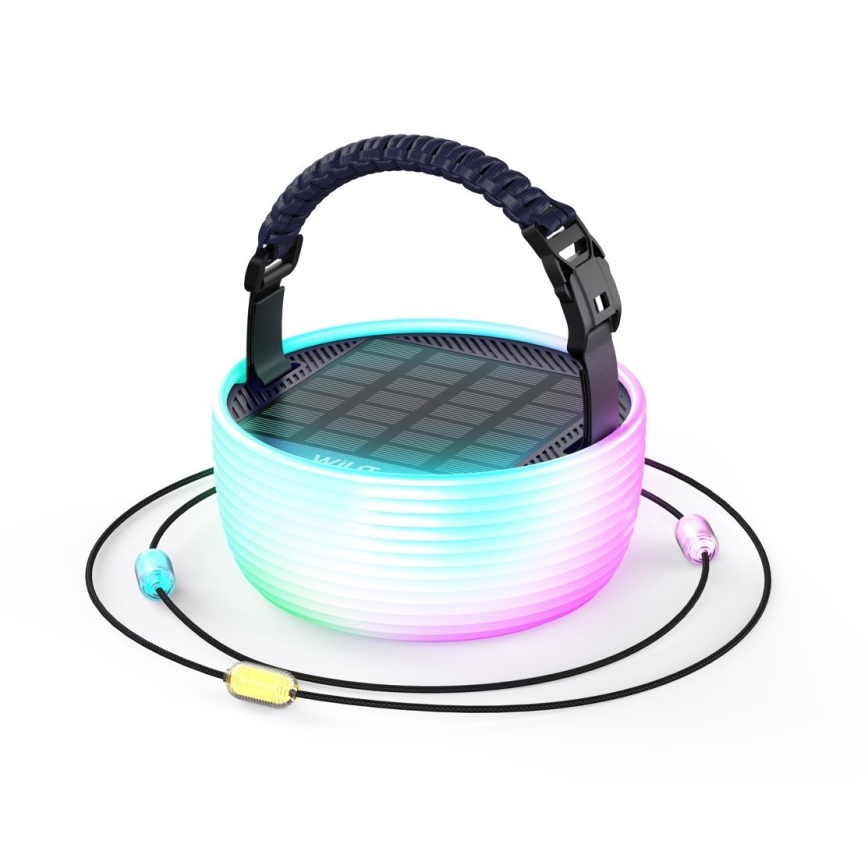 Lámpara solar portátil recargable LED RGB con cadena LED LED/10W/5V 3600 mAh IP65 3600 mAh