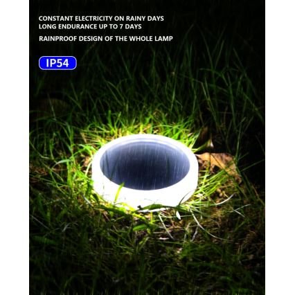 Iluminación solar LED para exterior con sensor LED/0,4W/3,2V IP54 500 mAh