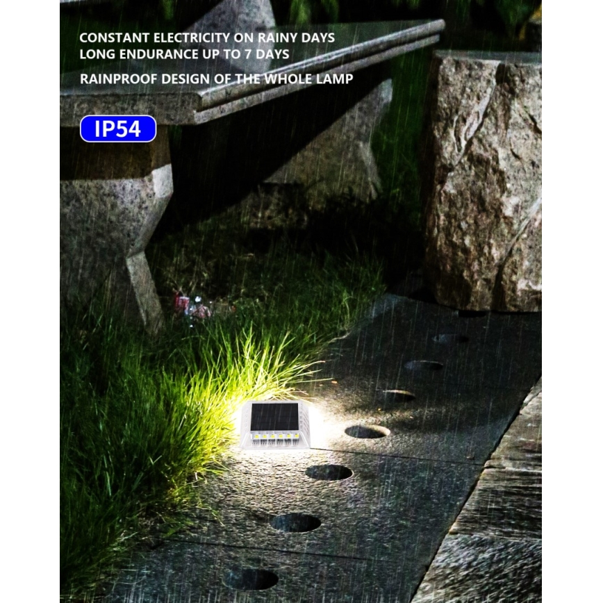 Iluminación solar LED para exterior con sensor LED/0,03W/1,2V IP54 800 mAh