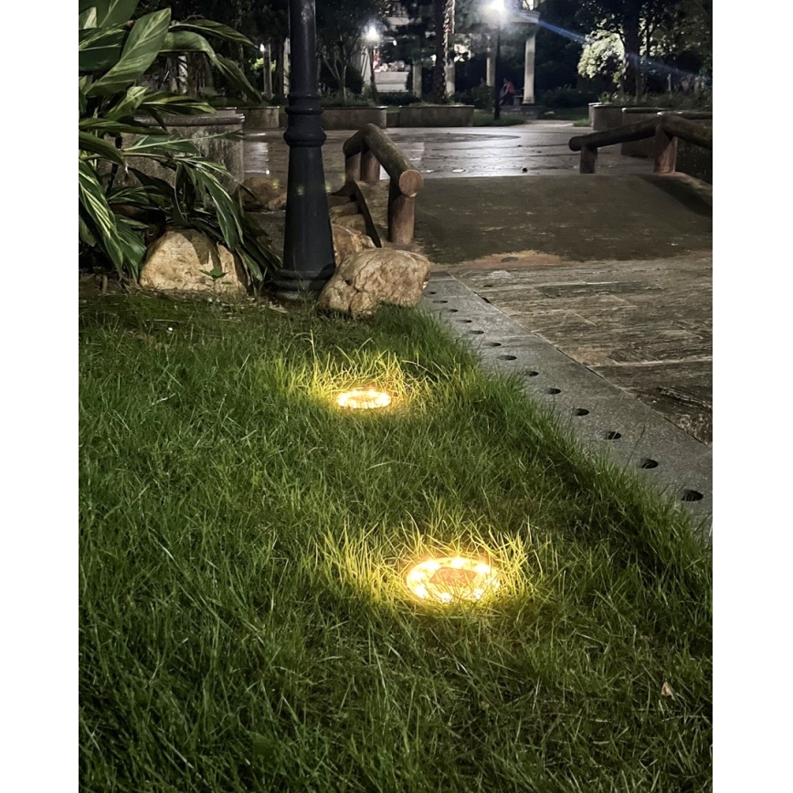 SET 4x Iluminación solar LED exterior con sensor LED/0,048W/2V IP68 600 mAh