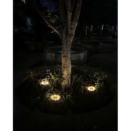 SET 4x Iluminación solar LED exterior con sensor LED/0,048W/2V IP68 600 mAh