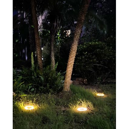 SET 4x Iluminación solar LED exterior con sensor LED/0,048W/2V IP68 600 mAh