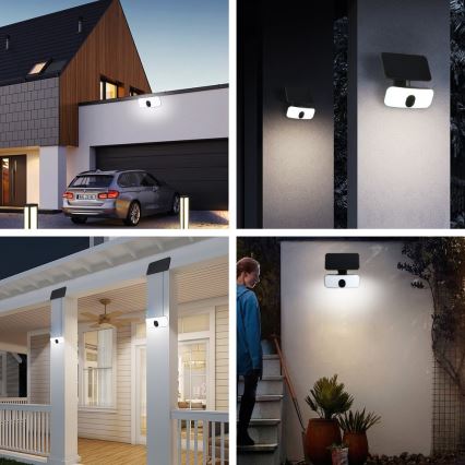 Aplique LED solar con sensor LED/13W/3,7V 4000K IP65 400 mAh