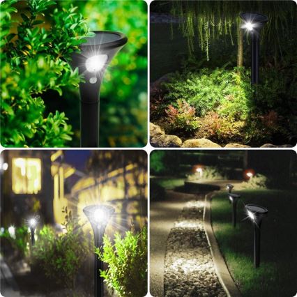 Lámpara solar LED con sensor LED/1W/3,7V 6000K IP65 1500 mAh