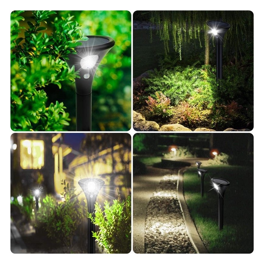 Lámpara solar LED con sensor LED/1W/3,7V 6000K IP65 1500 mAh