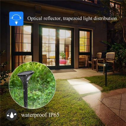 Lámpara solar LED con sensor LED/1W/3,7V 6000K IP65 1500 mAh