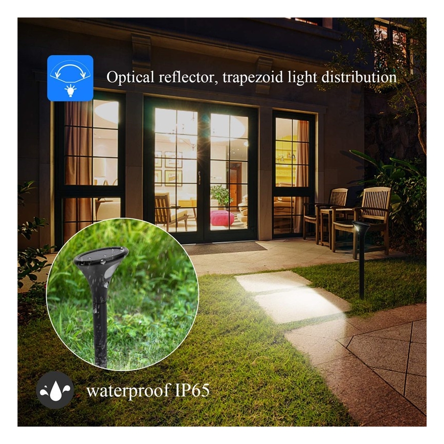 Lámpara solar LED con sensor LED/1W/3,7V 6000K IP65 1500 mAh