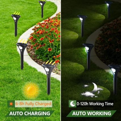 Lámpara solar LED con sensor LED/1W/3,7V 6000K IP65 1500 mAh