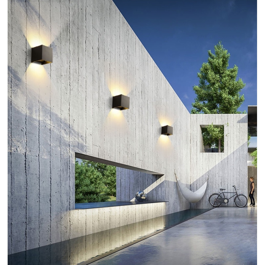 Immax 08510L - Aplique de pared exterior LED DICE LED/6W/230V 3000K IP65