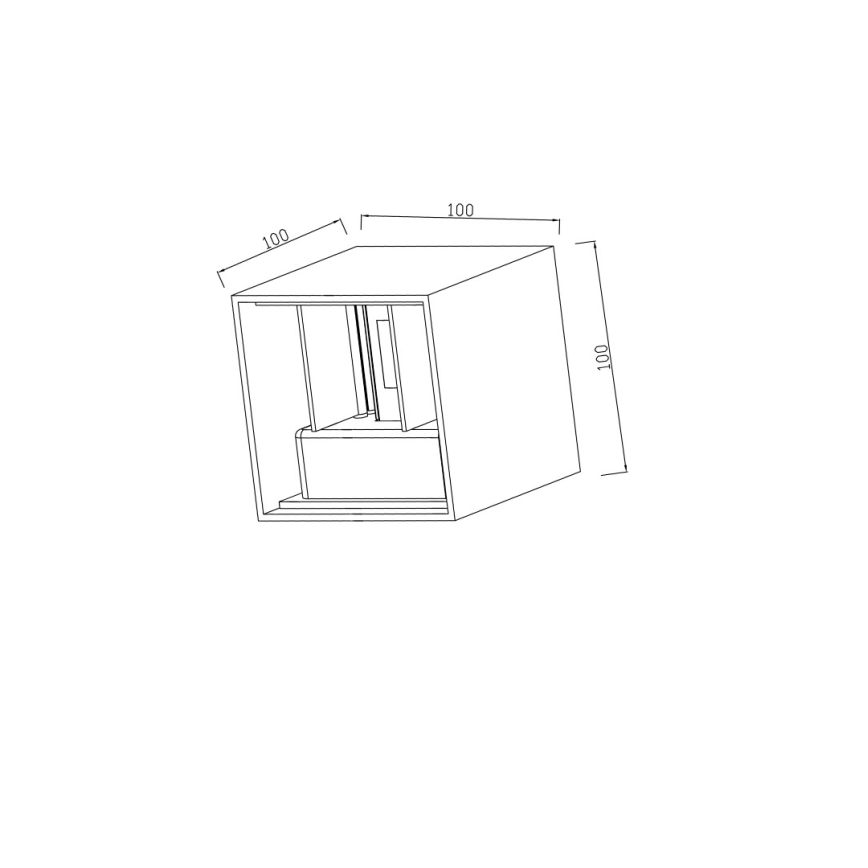 Immax 08510L - Aplique de pared exterior LED DICE LED/6W/230V 3000K IP65