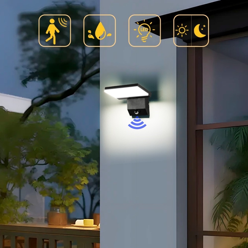 Aplique LED de exterior con sensor MODERN LED/18W/230V IP65