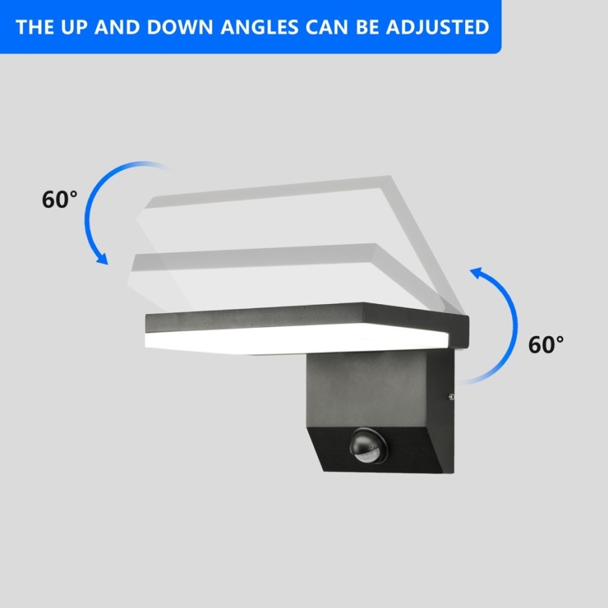 Aplique LED de exterior con sensor MODERN LED/18W/230V IP65