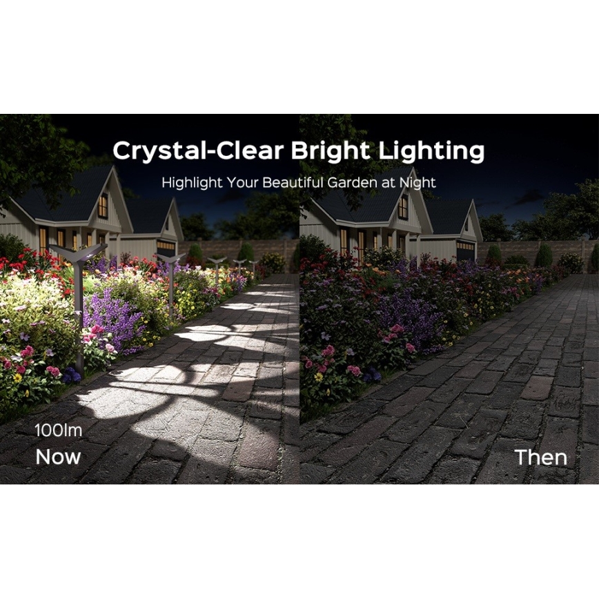 Lámpara solar LED con sensor SUN BUTTERFLY LED/1,5W/3,7V 3000/6000K IP65 1500 mAh