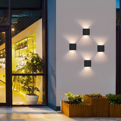 Aplique LED de exterior LUXLINE 6W/230V 3000K IP54 negro