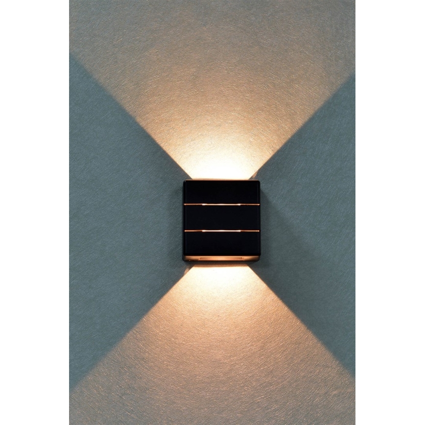 Aplique LED de exterior LUXLINE 6W/230V 3000K IP54 negro