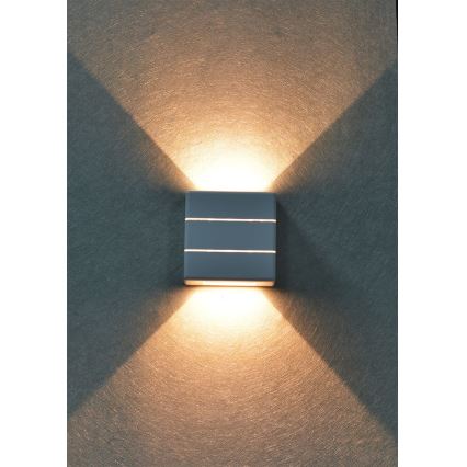 Aplique LED de pared para exterior LUXLINE 6W/230V 3000K IP54 blanco