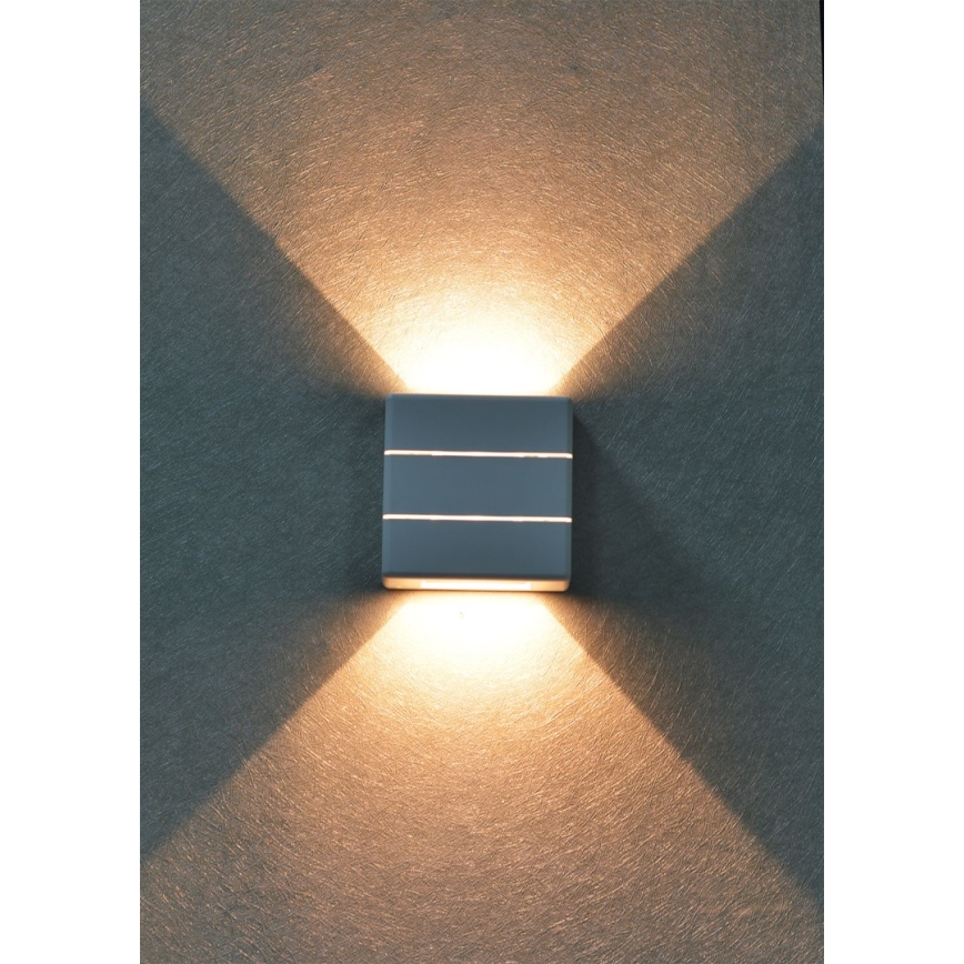 Aplique LED de pared para exterior LUXLINE 6W/230V 3000K IP54 blanco
