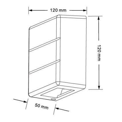 Aplique de pared exterior LED LUXLINE, 6 W, 230 V, 3000 K, IP54, acabado roble