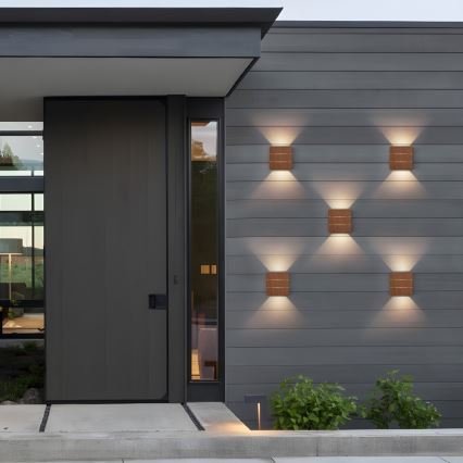 Aplique de pared LED para exterior LUXLINE 6W/230V 3000K IP54 nogal