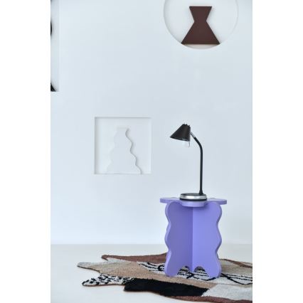 Lámpara de mesa LED regulable con cargador inalámbrico FINCH LED/9W/12/230V gris/cromo brillante