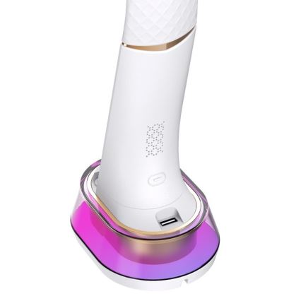 Lámpara de mesa LED RGB regulable con cargador inalámbrico CORELLA LED/7W/12/230V blanco