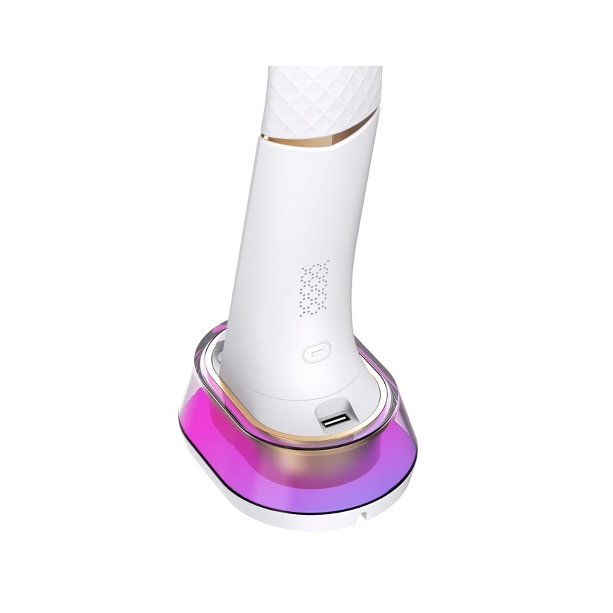 Lámpara de mesa LED RGB regulable con cargador inalámbrico CORELLA LED/7W/12/230V blanco