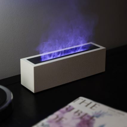 LED Difusor de aromas y humidificador de aire con imitación de llama LED/10W/5V