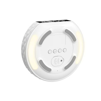 Reloj despertador con pantalla LCD y inalámbrico Qi con cargador 27W/9V 220 mAh blanco