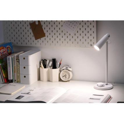 Lámpara de mesa LED regulable con inalámbrico Qi cargando TIT LED/12W/230V blanco