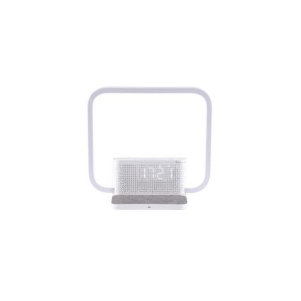 Lámpara de mesa LED regulable con despertador y Qi cargando LED/18W/230V blanco