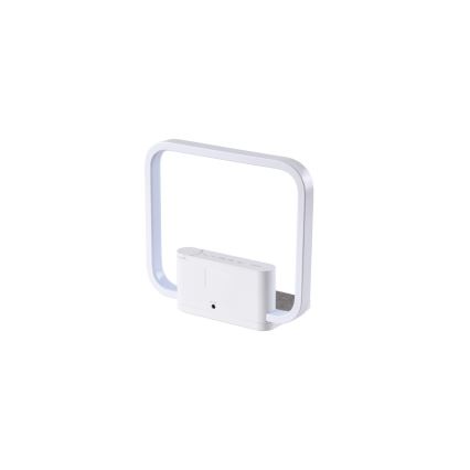 Lámpara de mesa LED regulable con despertador y Qi cargando LED/18W/230V blanco