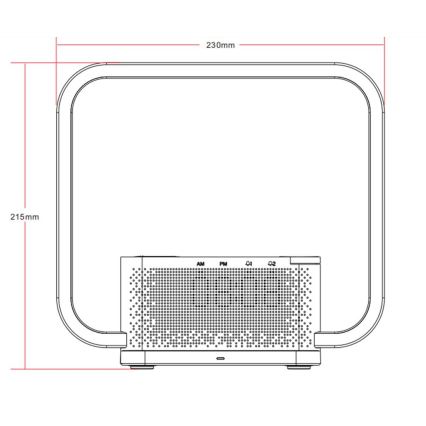 Lámpara de mesa LED regulable con despertador y Qi cargando LED/18W/230V blanco