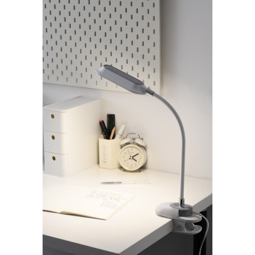 Lámpara de mesa regulable LED+CCT con pinza CLIP LED/7,5W/230V 3000/4200/5000K blanca
