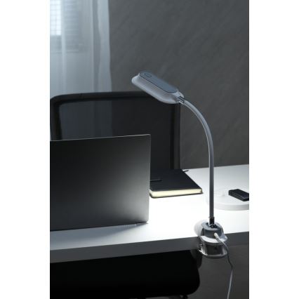 Lámpara de mesa regulable LED+CCT con pinza CLIP LED/7,5W/230V 3000/4200/5000K blanca