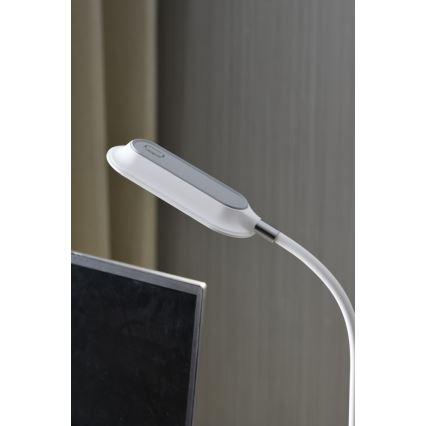 Lámpara de mesa regulable LED+CCT con pinza CLIP LED/7,5W/230V 3000/4200/5000K blanca